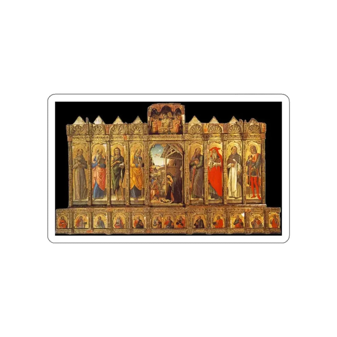 VIVARINI, Bartolomeo - Conversano Polyptych (Artwork) STICKER Vinyl Die-Cut Decal White Die-Cut 5 Inch - The Sticker Space