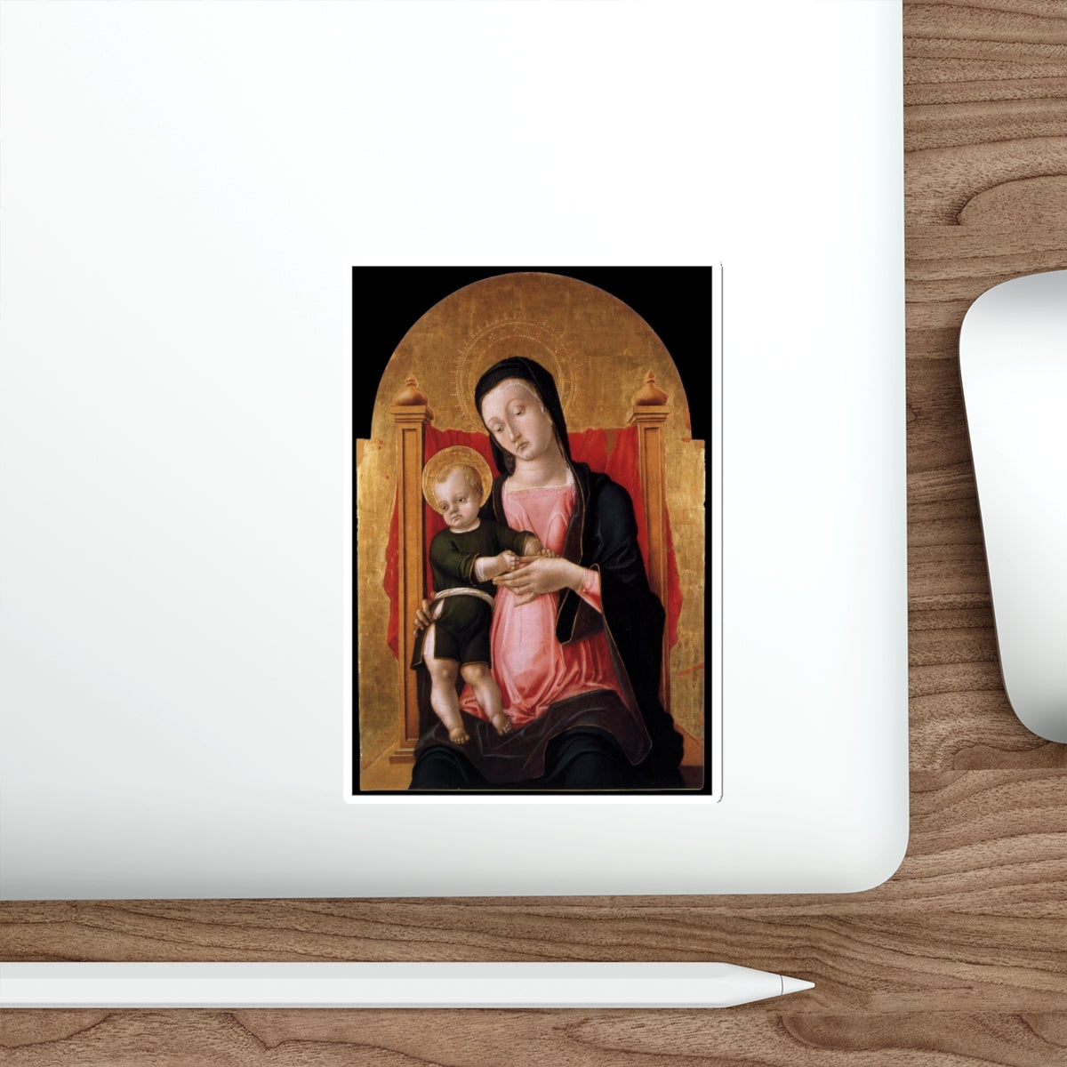 VIVARINI, Bartolomeo - Madonna and Child (Artwork) STICKER Vinyl Die-Cut Decal-The Sticker Space