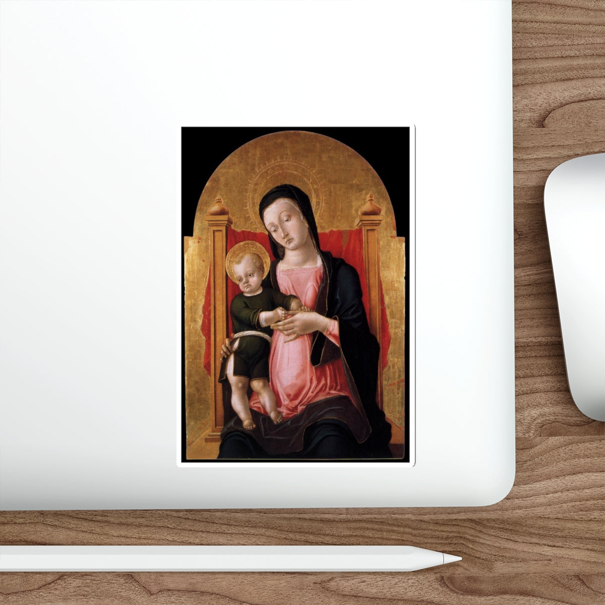 VIVARINI, Bartolomeo - Madonna and Child (Artwork) STICKER Vinyl Die-Cut Decal-The Sticker Space