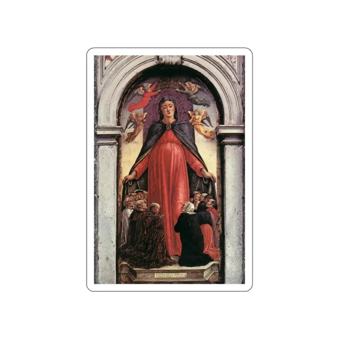 VIVARINI, Bartolomeo - Madonna della Misericordia (Artwork) STICKER Vinyl Die-Cut Decal White Die-Cut 2 Inch - The Sticker Space
