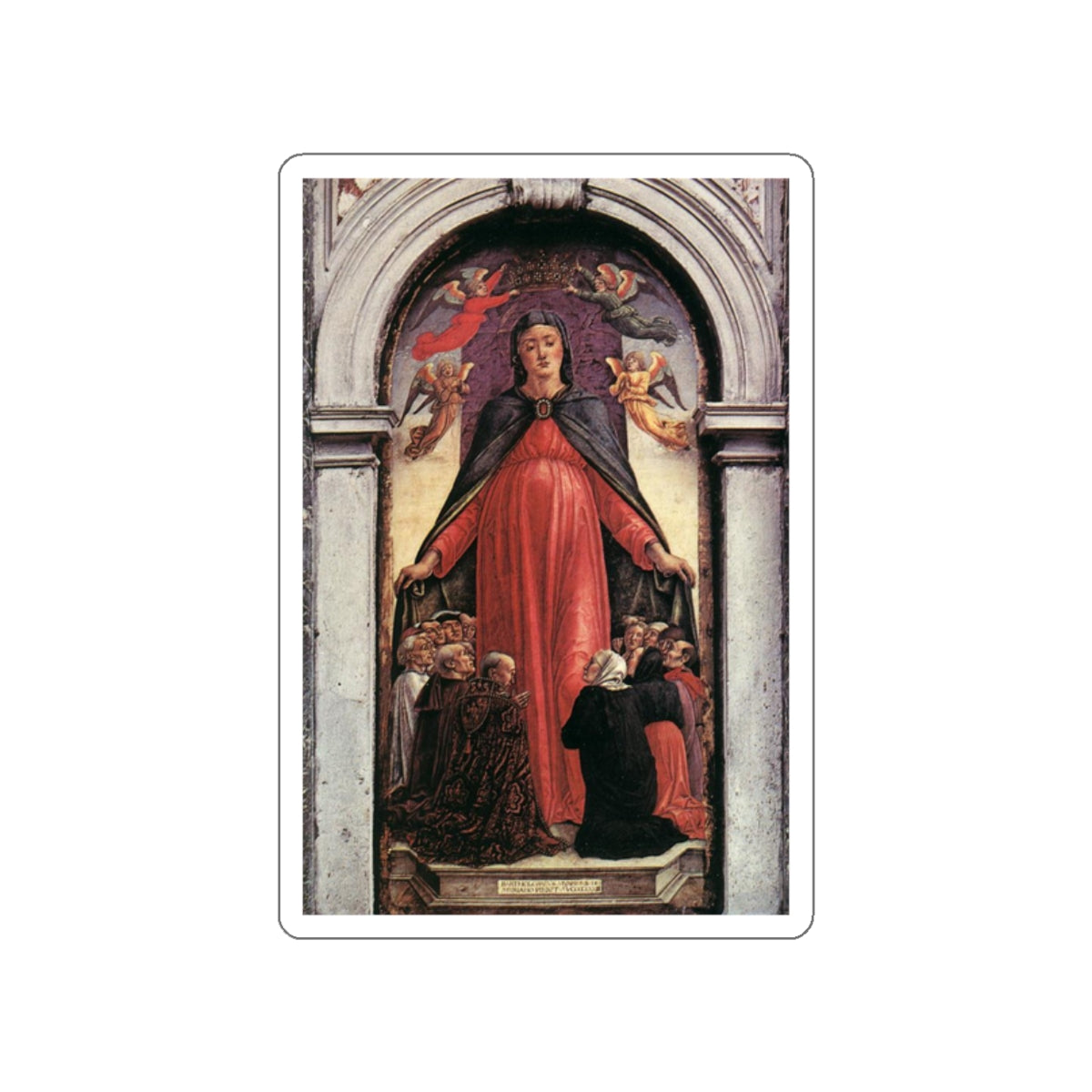 VIVARINI, Bartolomeo - Madonna della Misericordia (Artwork) STICKER Vinyl Die-Cut Decal-White-The Sticker Space