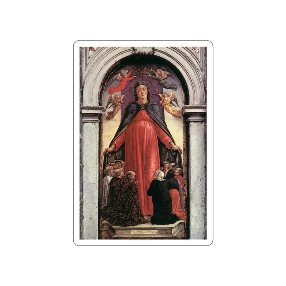 VIVARINI, Bartolomeo - Madonna della Misericordia (Artwork) STICKER Vinyl Die-Cut Decal White Die-Cut 3 Inch - The Sticker Space