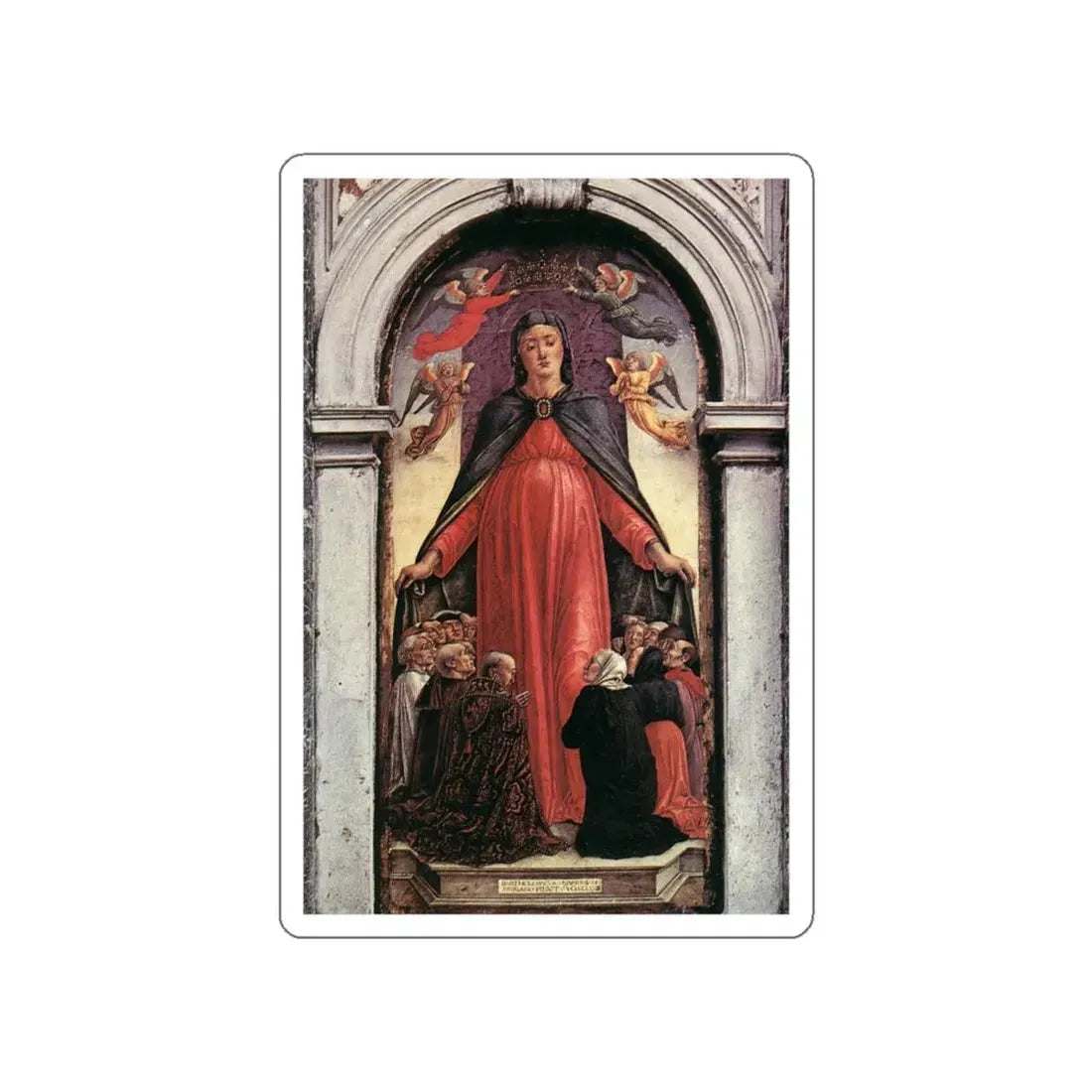 VIVARINI, Bartolomeo - Madonna della Misericordia (Artwork) STICKER Vinyl Die-Cut Decal White Die-Cut 6 Inch - The Sticker Space