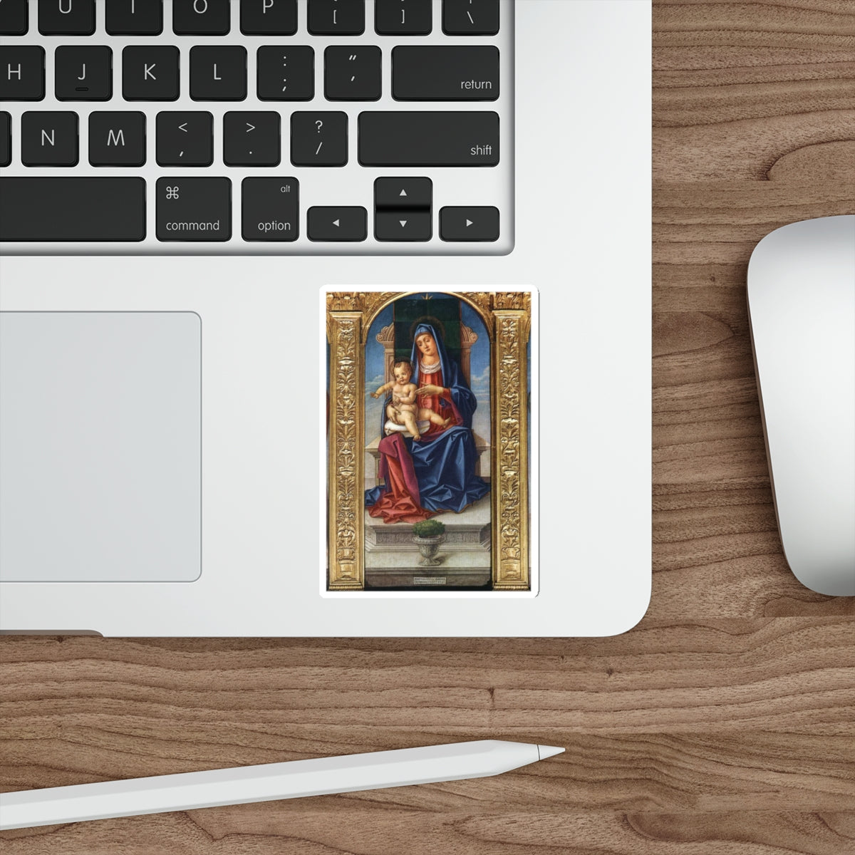 VIVARINI, Bartolomeo - Madonna Enthroned (Artwork) STICKER Vinyl Die-Cut Decal-The Sticker Space