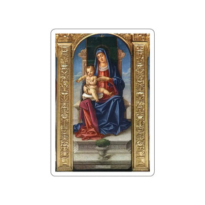 VIVARINI, Bartolomeo - Madonna Enthroned (Artwork) STICKER Vinyl Die-Cut Decal White Die-Cut 3 Inch - The Sticker Space
