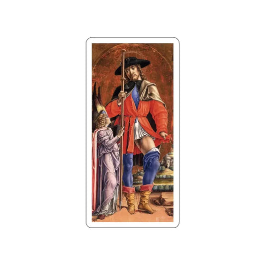 VIVARINI, Bartolomeo - St Roch and the Angel (Artwork) STICKER Vinyl Die-Cut Decal White Die-Cut 2 Inch - The Sticker Space