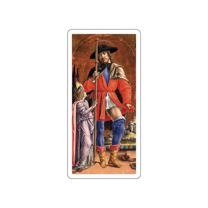 VIVARINI, Bartolomeo - St Roch and the Angel (Artwork) STICKER Vinyl Die-Cut Decal White Die-Cut 4 Inch - The Sticker Space