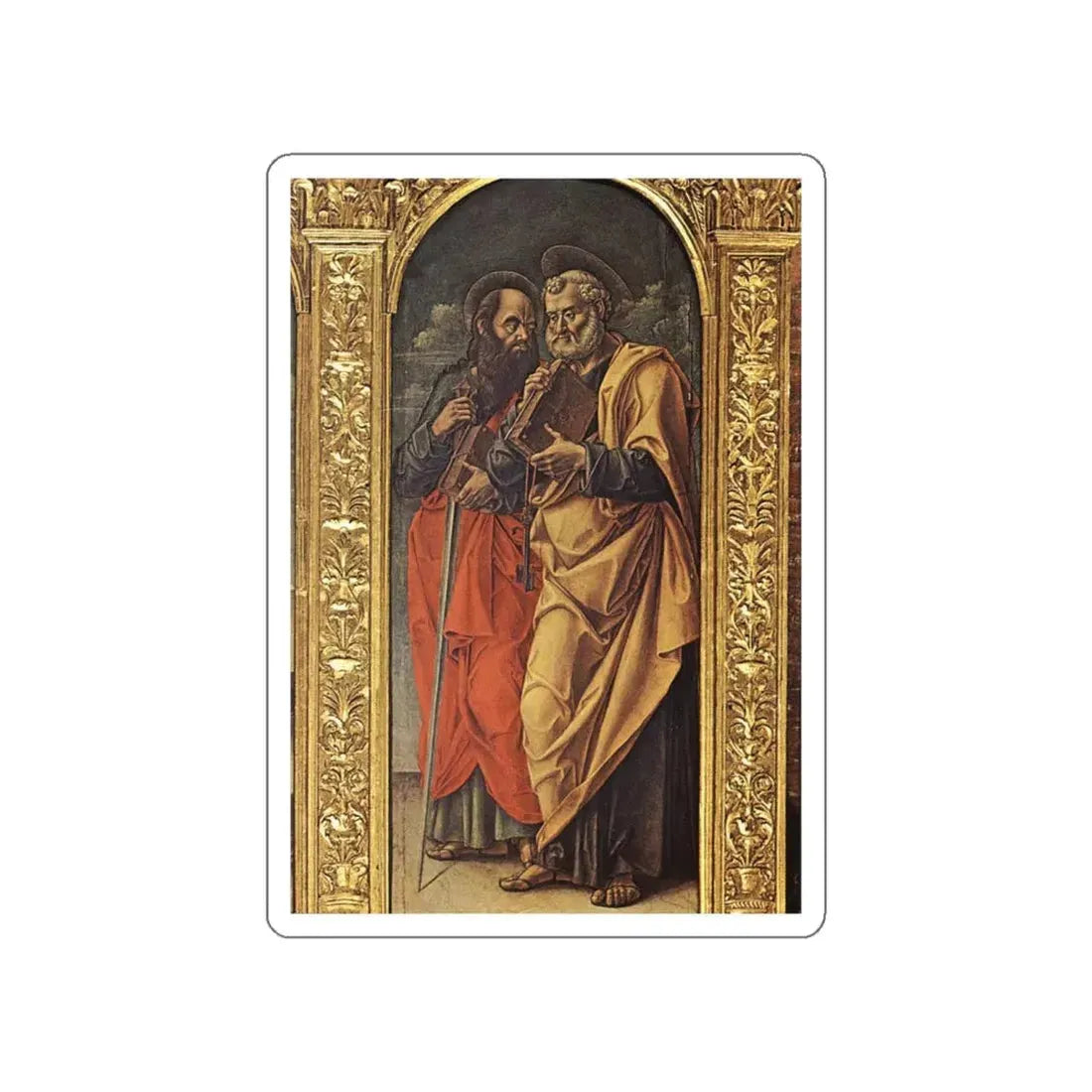 VIVARINI, Bartolomeo - Sts Paul and Peter (Artwork) STICKER Vinyl Die-Cut Decal White Die-Cut 4 Inch - The Sticker Space