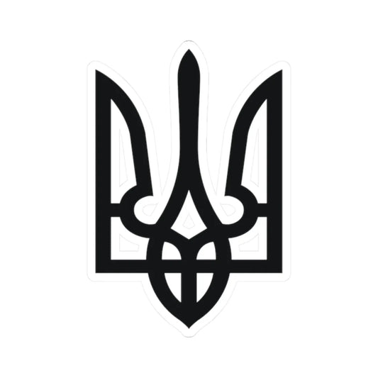 Vlad1Trezub (Ukraine) (Coat of Arms) STICKER Vinyl Kiss-Cut Decal 2 Inch White - The Sticker Space