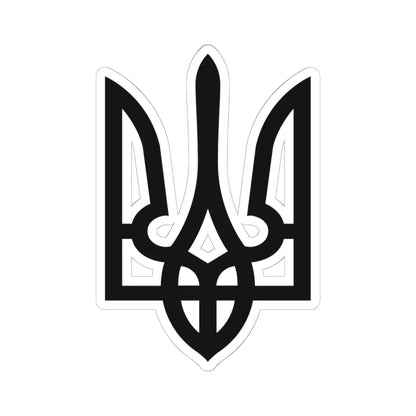 Vlad1Trezub (Ukraine) (Coat of Arms) STICKER Vinyl Kiss-Cut Decal 6 Inch White - The Sticker Space