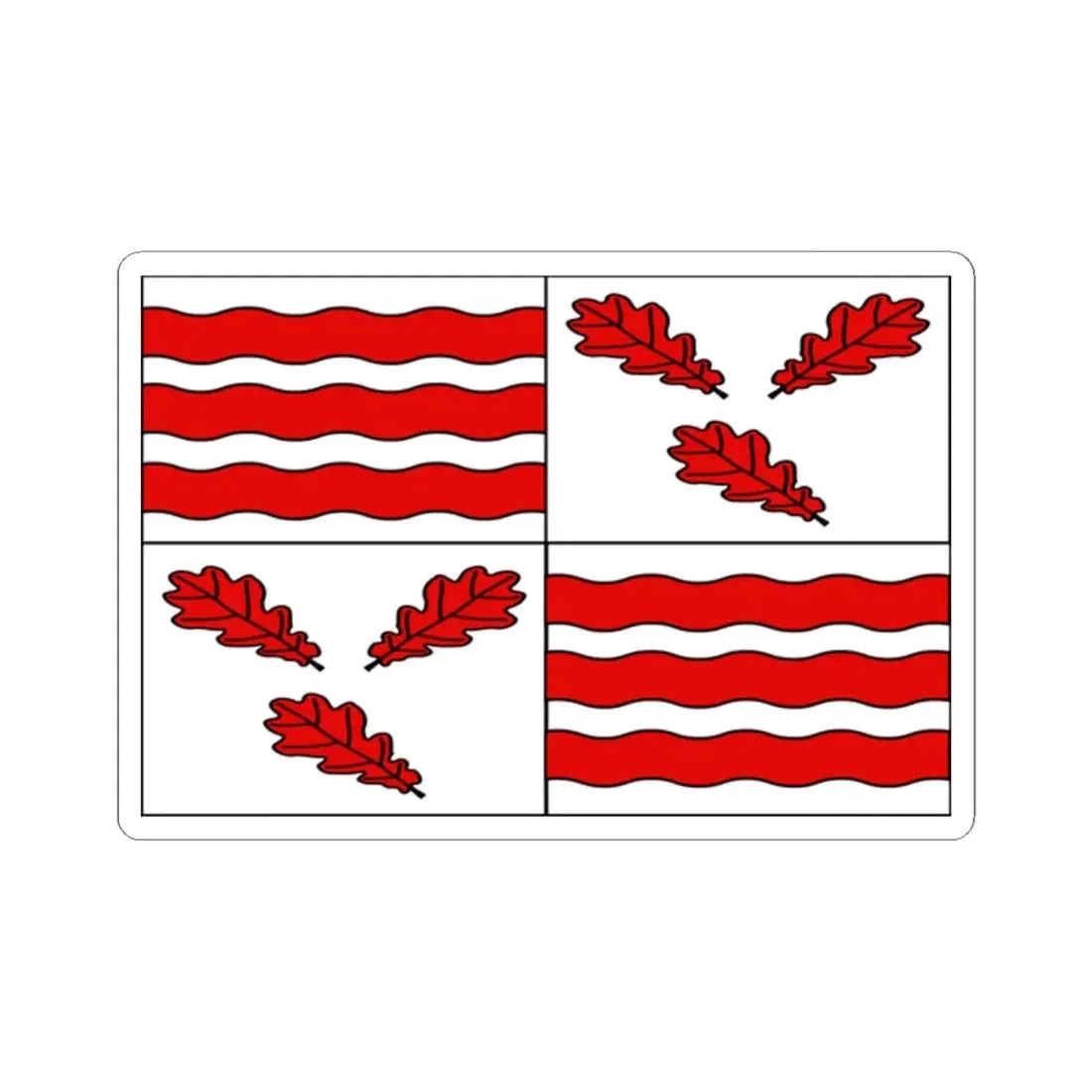 Vlag Froidchapelle (Belgium) STICKER Vinyl Kiss-Cut Decal 2 Inch White - The Sticker Space