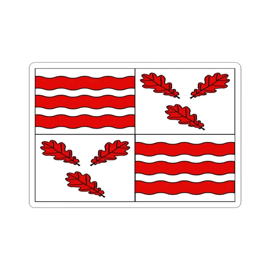 Vlag Froidchapelle (Belgium) STICKER Vinyl Kiss-Cut Decal 3 Inch White - The Sticker Space