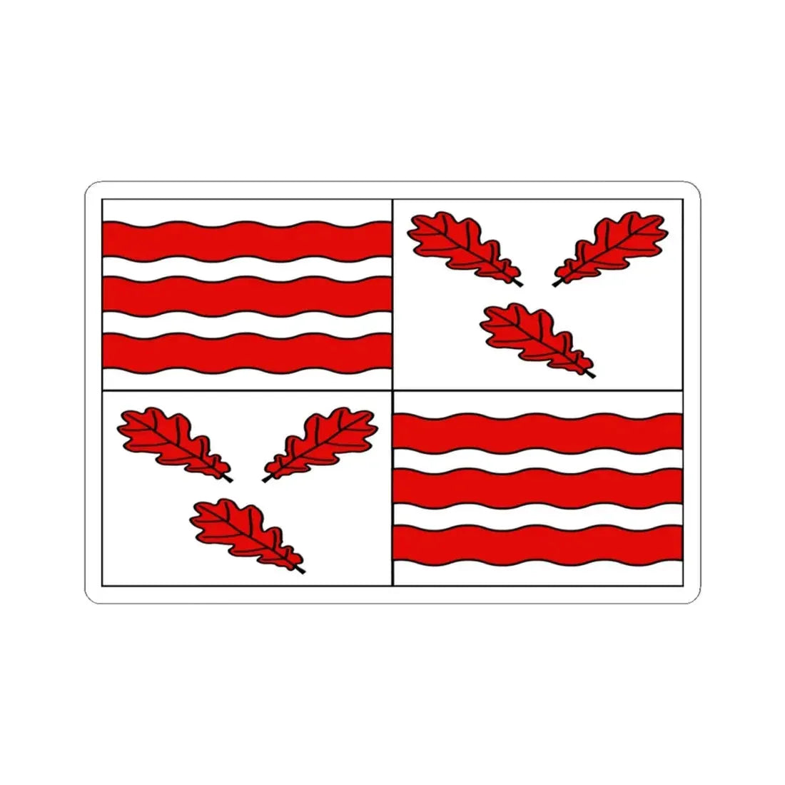 Vlag Froidchapelle (Belgium) STICKER Vinyl Kiss-Cut Decal 4 Inch White - The Sticker Space
