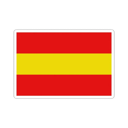 Vlag-herkdestad (Belgium) STICKER Vinyl Kiss-Cut Decal 3 Inch White - The Sticker Space