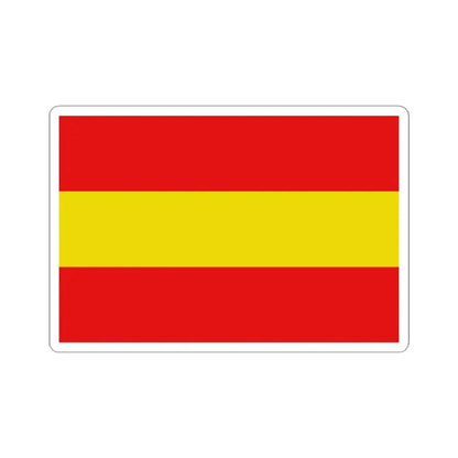 Vlag-herkdestad (Belgium) STICKER Vinyl Kiss-Cut Decal 4 Inch White - The Sticker Space