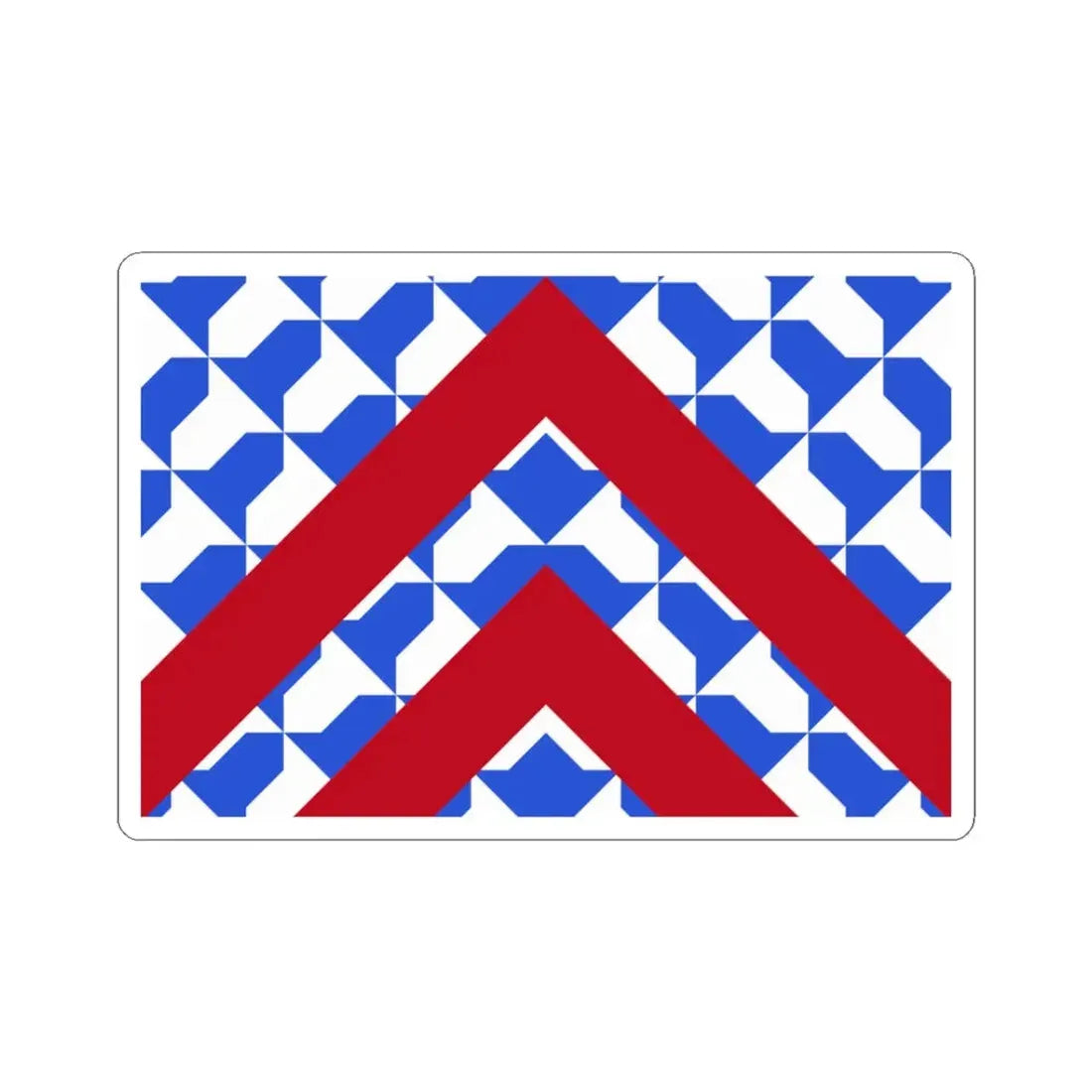 Vlag Lijssem (Belgium) STICKER Vinyl Kiss-Cut Decal 3 Inch White - The Sticker Space