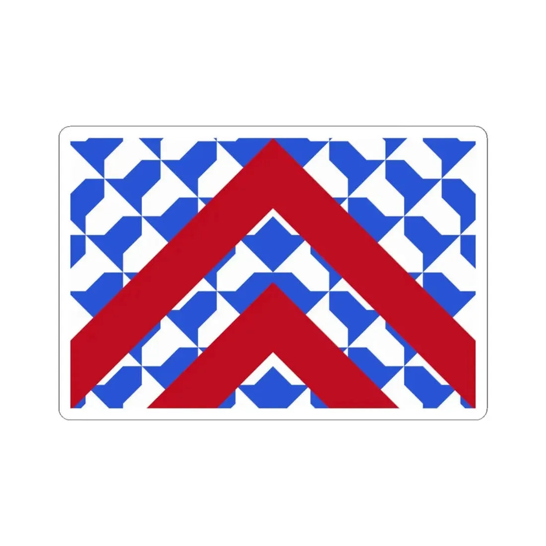 Vlag Lijssem (Belgium) STICKER Vinyl Kiss-Cut Decal 4 Inch White - The Sticker Space