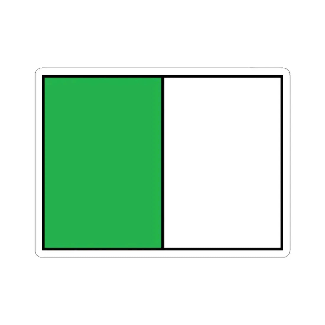 Vlag Mazenzele (Belgium) STICKER Vinyl Kiss-Cut Decal 3 Inch White - The Sticker Space