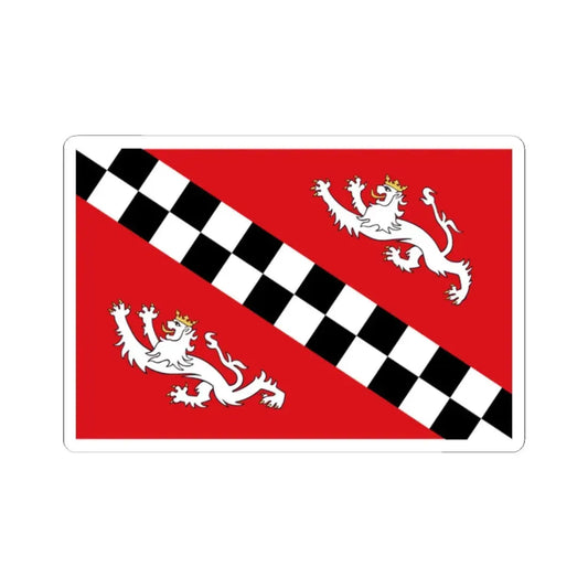 Vlag Puurs-Sint-Amands (Belgium) STICKER Vinyl Kiss-Cut Decal 2 Inch White - The Sticker Space