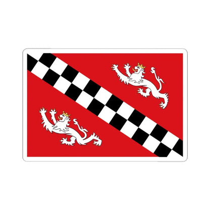 Vlag Puurs-Sint-Amands (Belgium) STICKER Vinyl Kiss-Cut Decal 4 Inch White - The Sticker Space