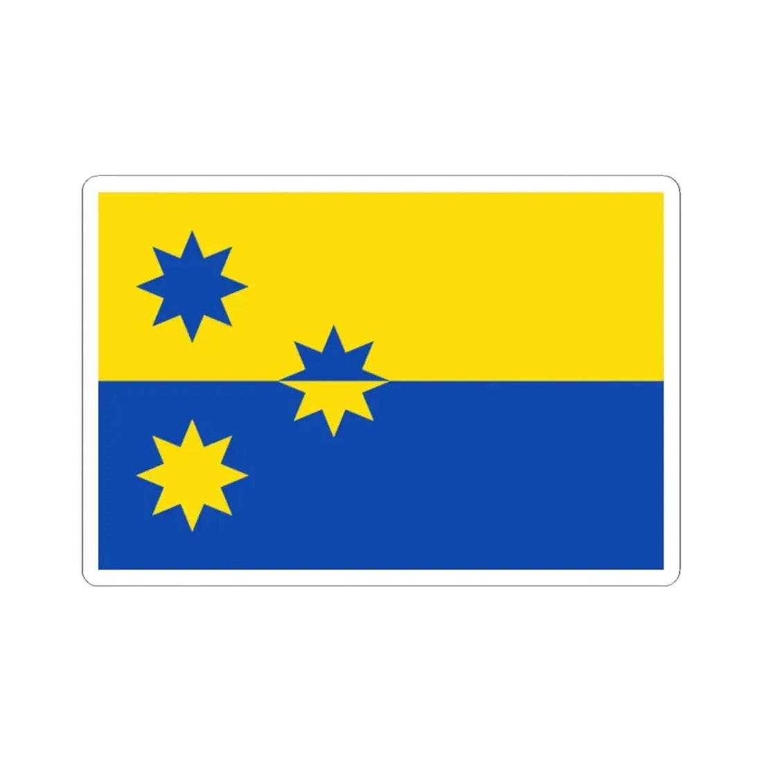 Vlag Stabroek (Belgium) STICKER Vinyl Kiss-Cut Decal 2 Inch White - The Sticker Space