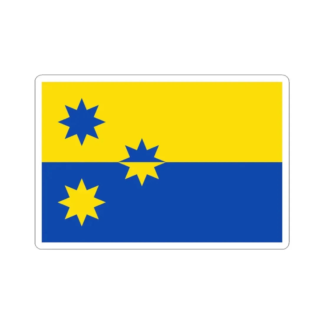 Vlag Stabroek (Belgium) STICKER Vinyl Kiss-Cut Decal 3 Inch White - The Sticker Space