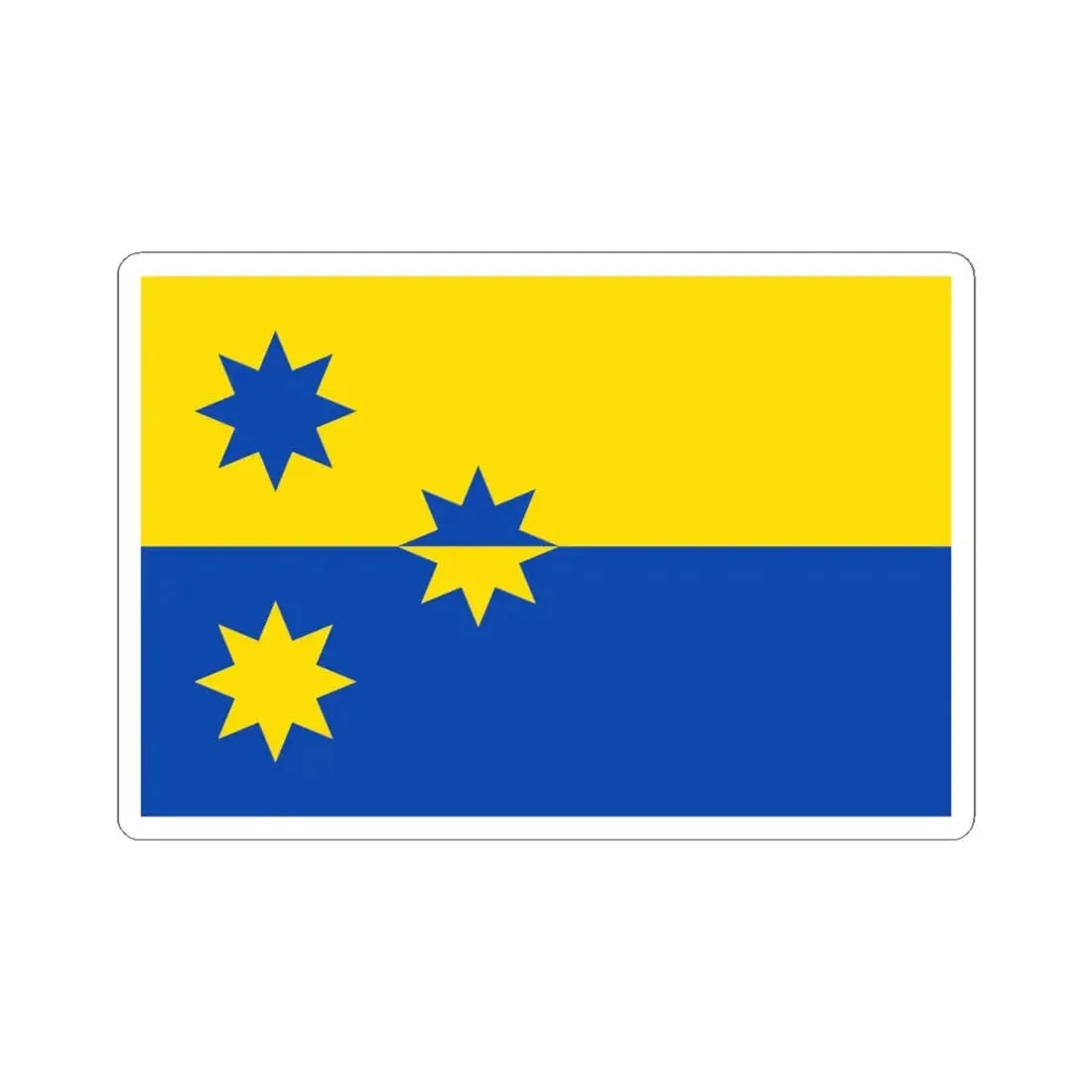 Vlag Stabroek (Belgium) STICKER Vinyl Kiss-Cut Decal 4 Inch White - The Sticker Space