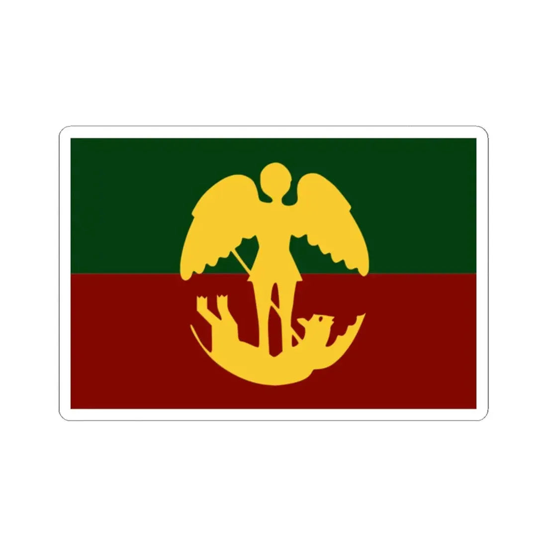 Vlag van Brussel stad (Belgium) STICKER Vinyl Kiss-Cut Decal 2 Inch White - The Sticker Space