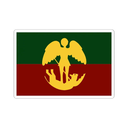 Vlag van Brussel stad (Belgium) STICKER Vinyl Kiss-Cut Decal 2 Inch White - The Sticker Space