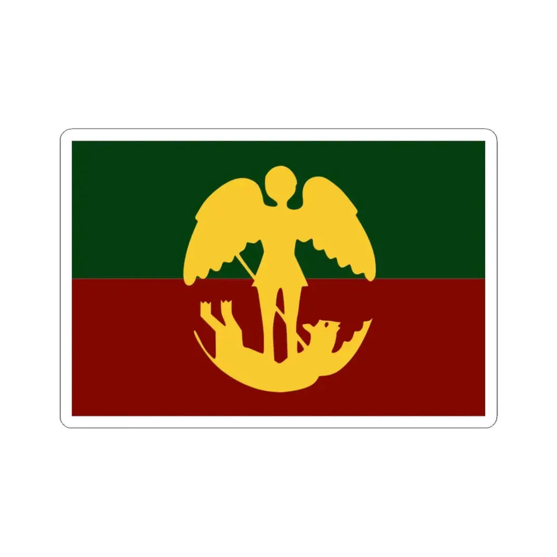 Vlag van Brussel stad (Belgium) STICKER Vinyl Kiss-Cut Decal 3 Inch White - The Sticker Space