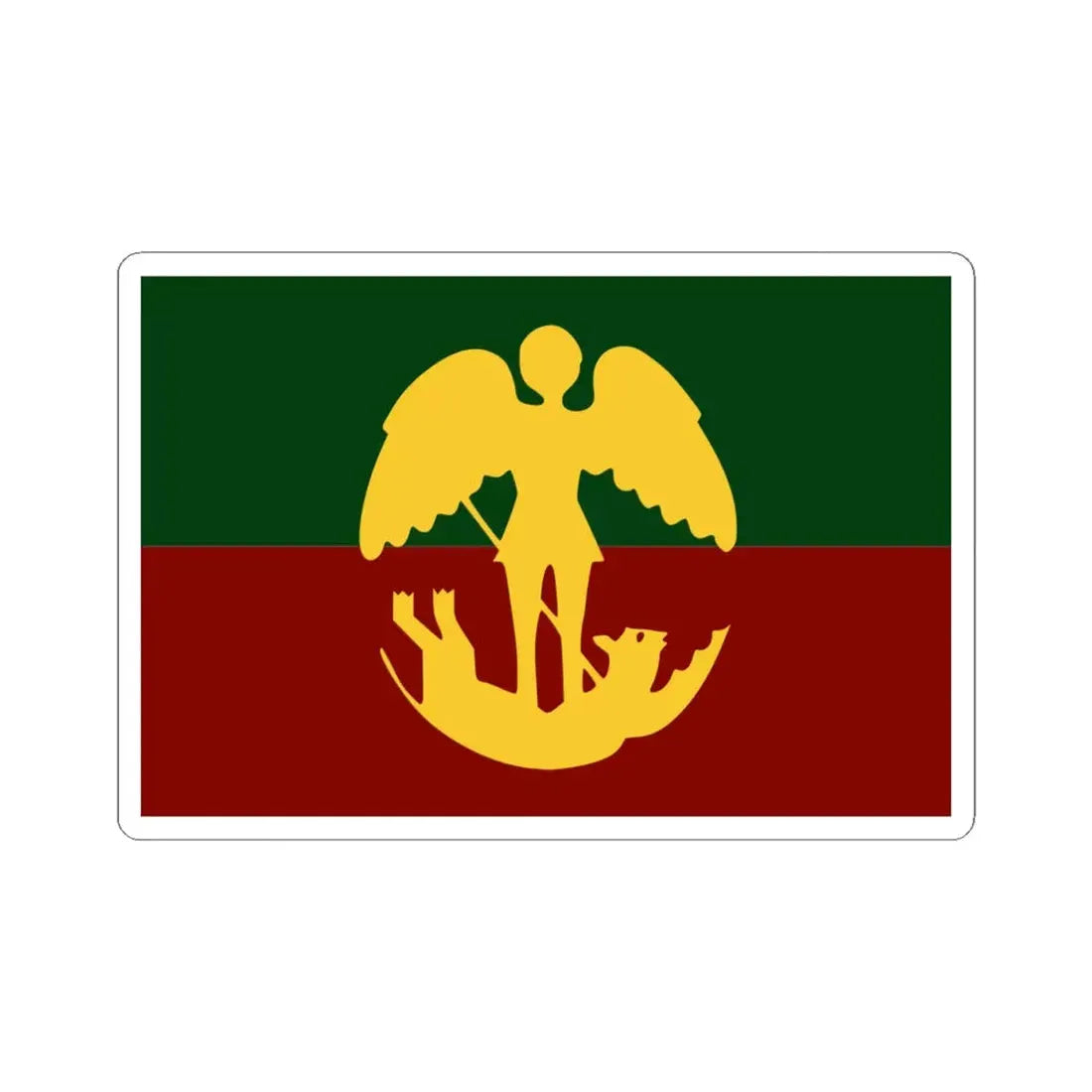 Vlag van Brussel stad (Belgium) STICKER Vinyl Kiss-Cut Decal 4 Inch White - The Sticker Space