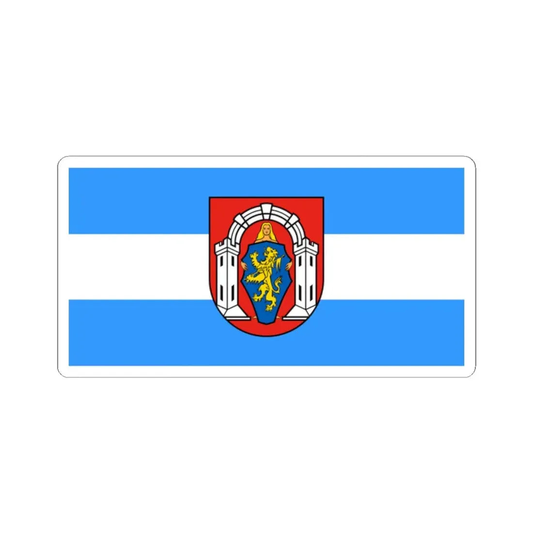 Vlag vukovar (Croatia) STICKER Vinyl Kiss-Cut Decal 2 Inch White - The Sticker Space