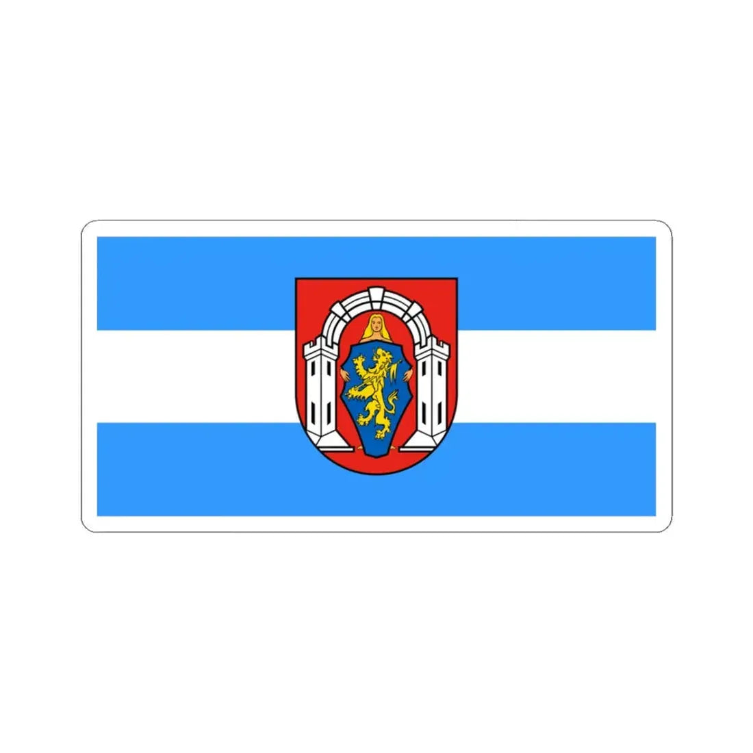 Vlag vukovar (Croatia) STICKER Vinyl Kiss-Cut Decal 3 Inch White - The Sticker Space