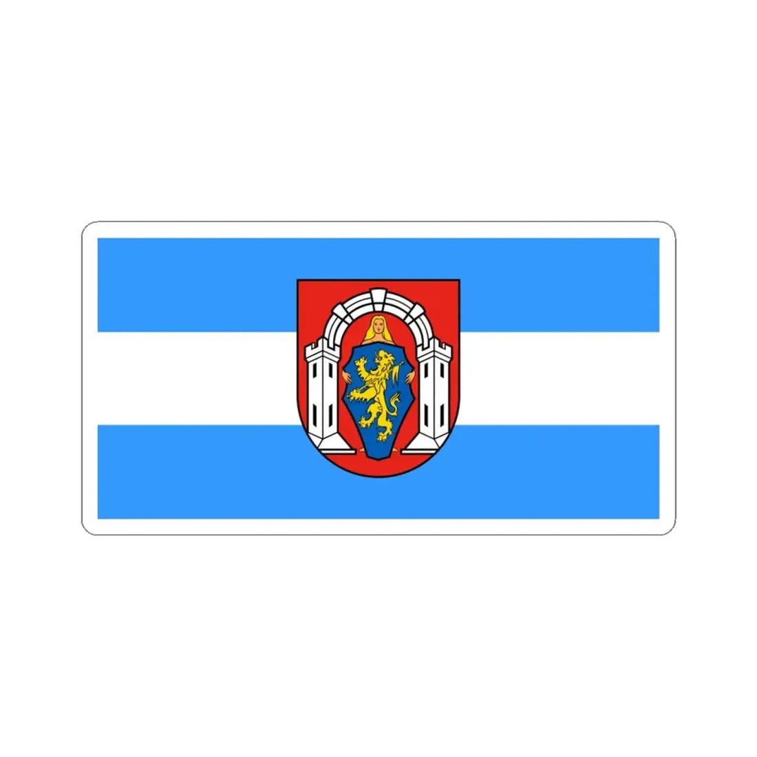 Vlag vukovar (Croatia) STICKER Vinyl Kiss-Cut Decal 6 Inch White - The Sticker Space