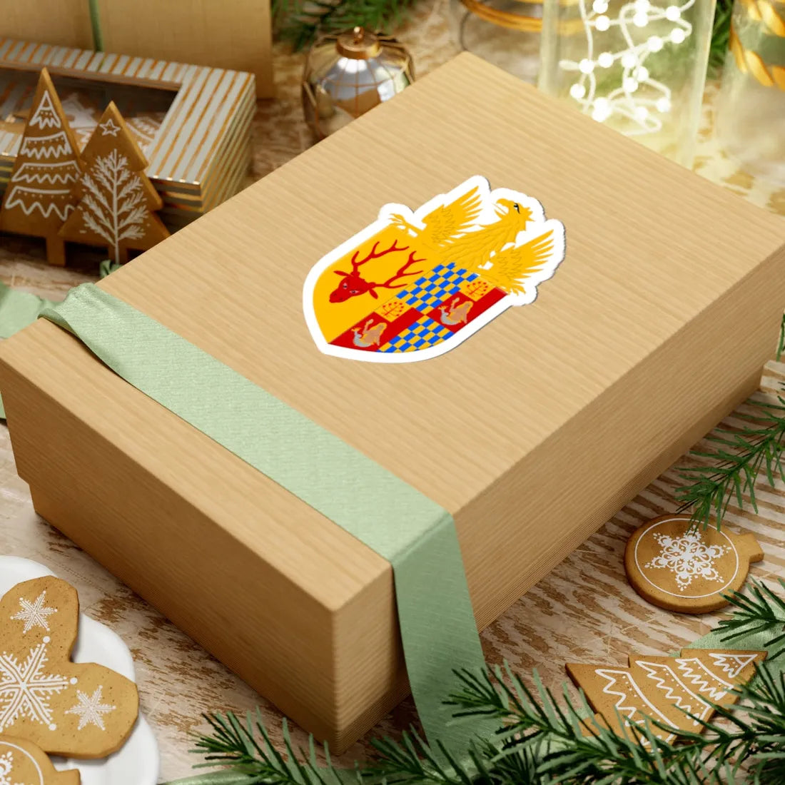 Vlamertinge wapen (Belgium) (Coat of Arms) STICKER Vinyl Kiss-Cut Decal - The Sticker Space