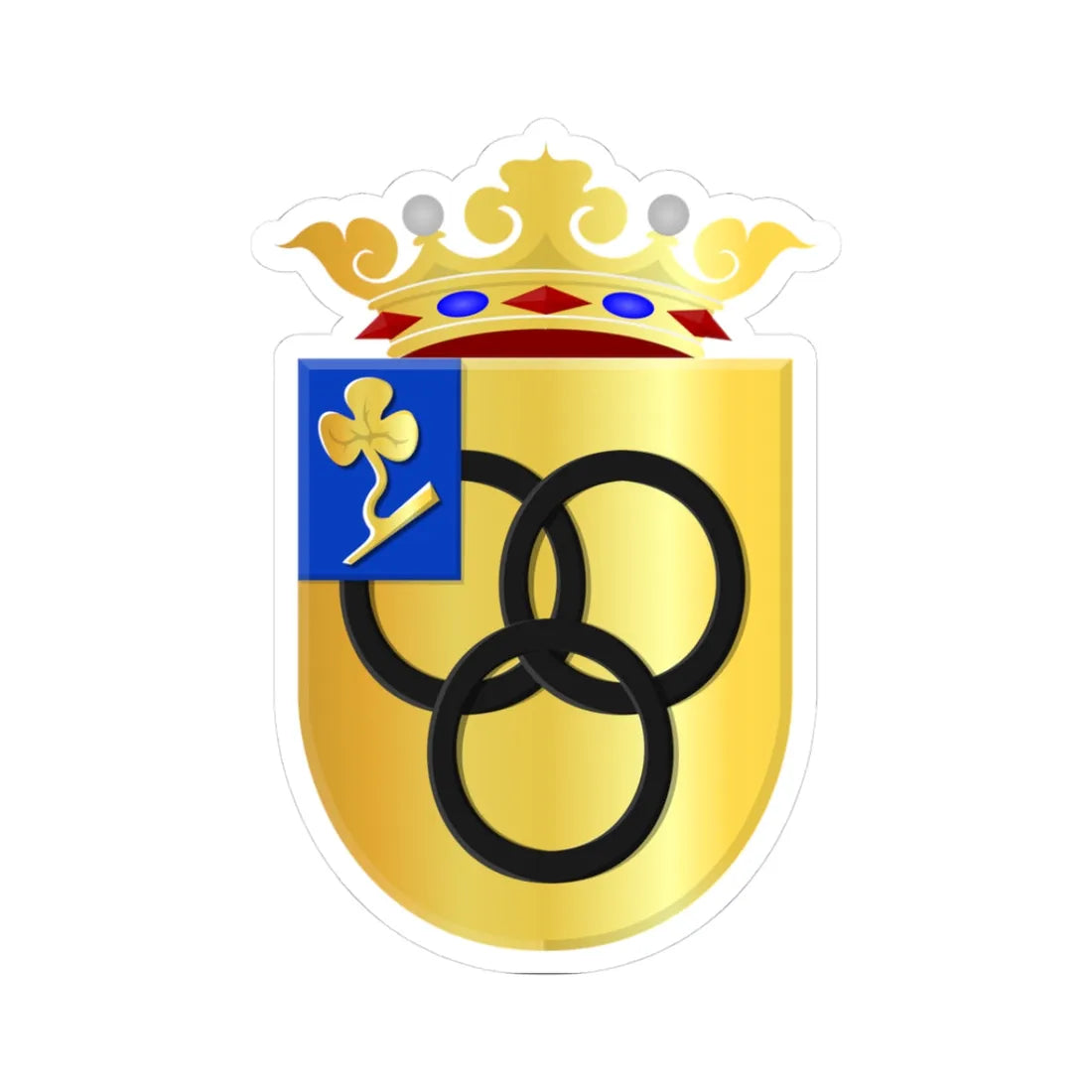 Vledder wapen (Netherlands) (Coat of Arms) STICKER Vinyl Kiss-Cut Decal 3 Inch White - The Sticker Space
