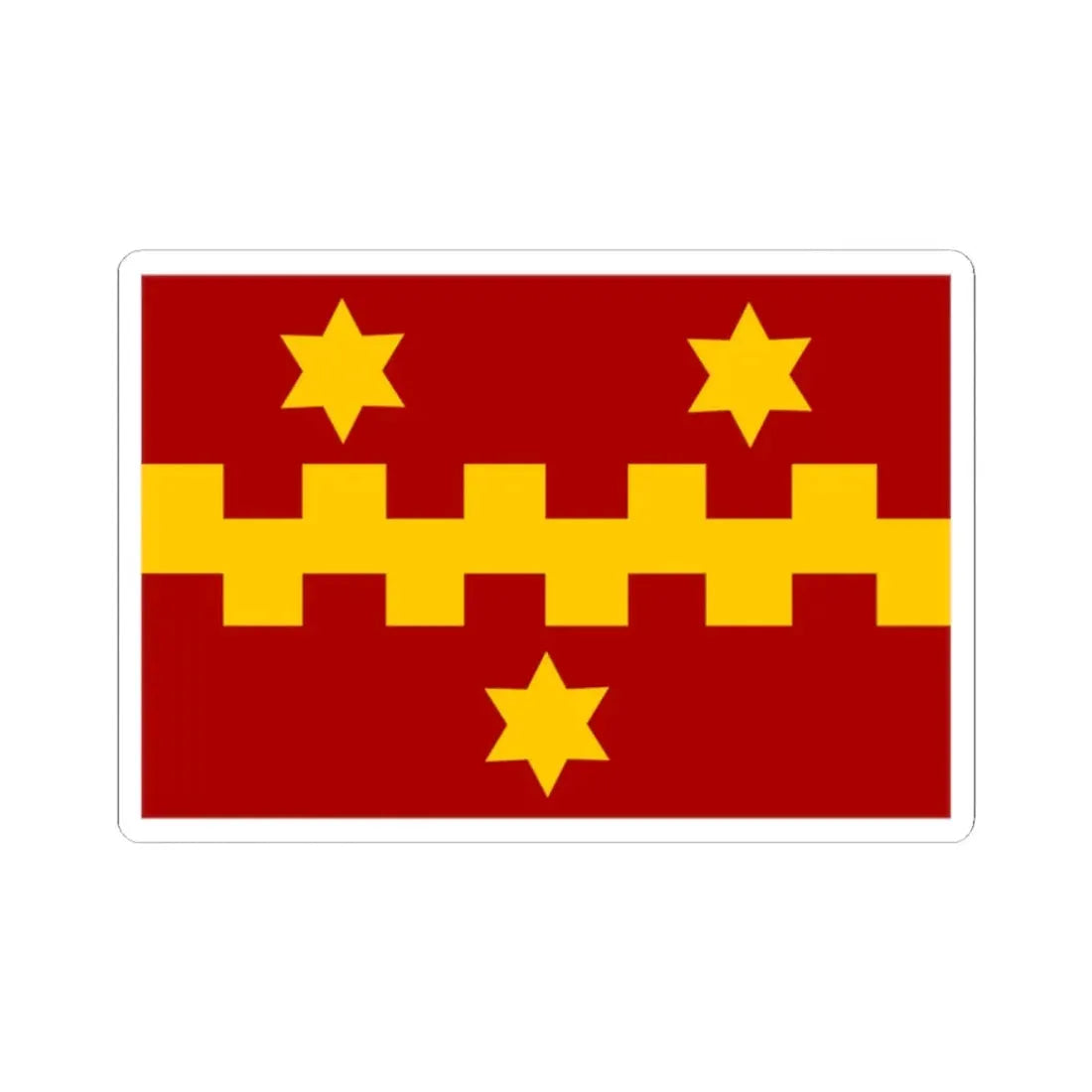 Vleteren vlag (Belgium) STICKER Vinyl Kiss-Cut Decal 2 Inch White - The Sticker Space