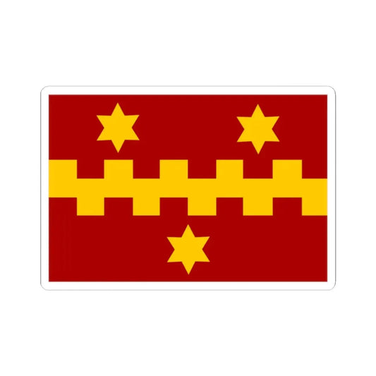 Vleteren vlag (Belgium) STICKER Vinyl Kiss-Cut Decal 2 Inch White - The Sticker Space