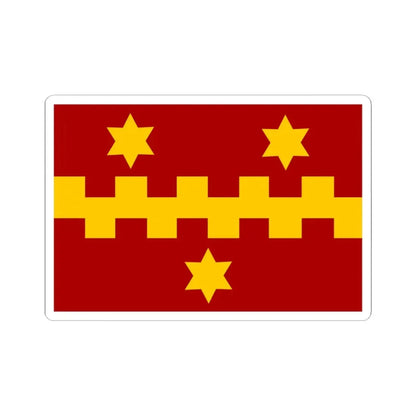 Vleteren vlag (Belgium) STICKER Vinyl Kiss-Cut Decal 3 Inch White - The Sticker Space