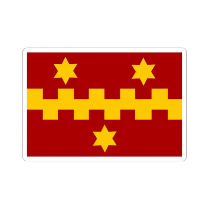 Vleteren vlag (Belgium) STICKER Vinyl Kiss-Cut Decal 4 Inch White - The Sticker Space