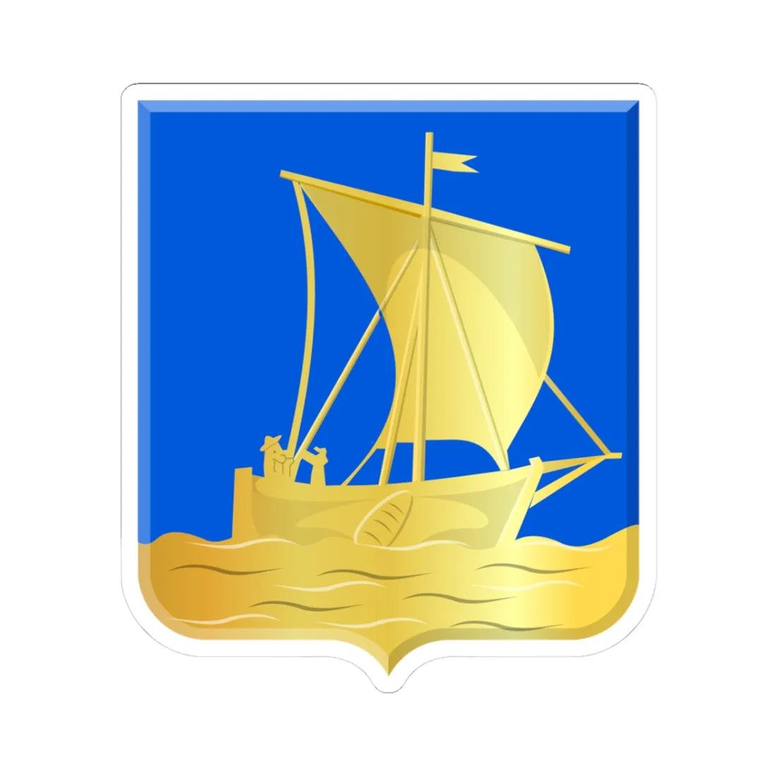 Vlieland wapen 1816 (Netherlands) (Coat of Arms) STICKER Vinyl Kiss-Cut Decal 3 Inch White - The Sticker Space