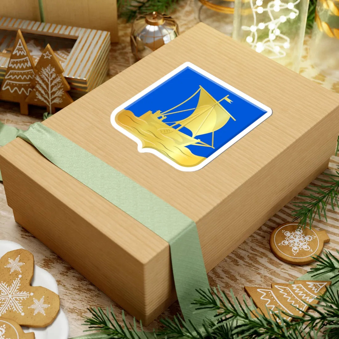 Vlieland wapen 1816 (Netherlands) (Coat of Arms) STICKER Vinyl Kiss-Cut Decal - The Sticker Space