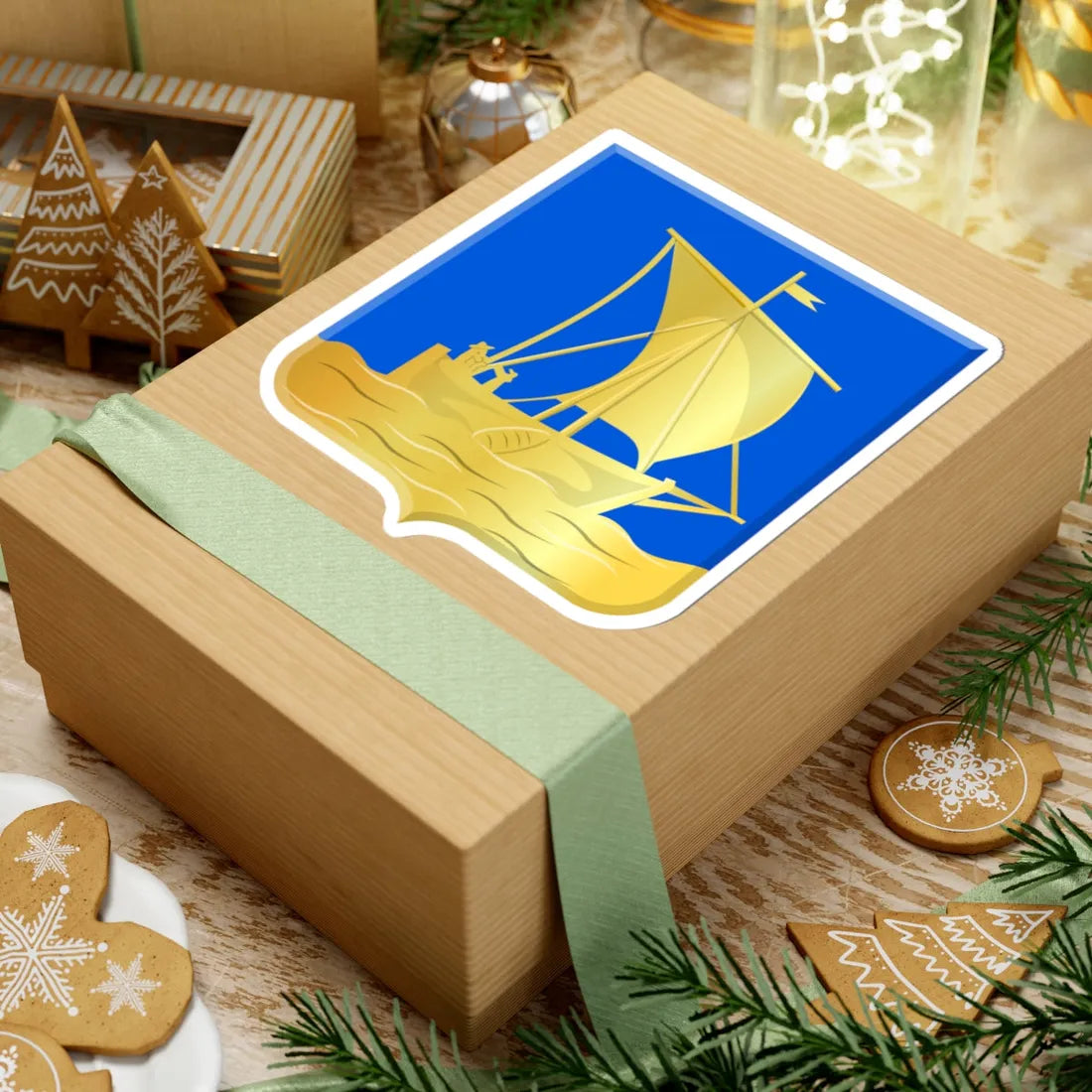 Vlieland wapen 1816 (Netherlands) (Coat of Arms) STICKER Vinyl Kiss-Cut Decal - The Sticker Space