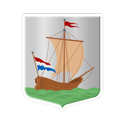Vlieland wapen (Netherlands) (Coat of Arms) STICKER Vinyl Kiss-Cut Decal 4 Inch White - The Sticker Space