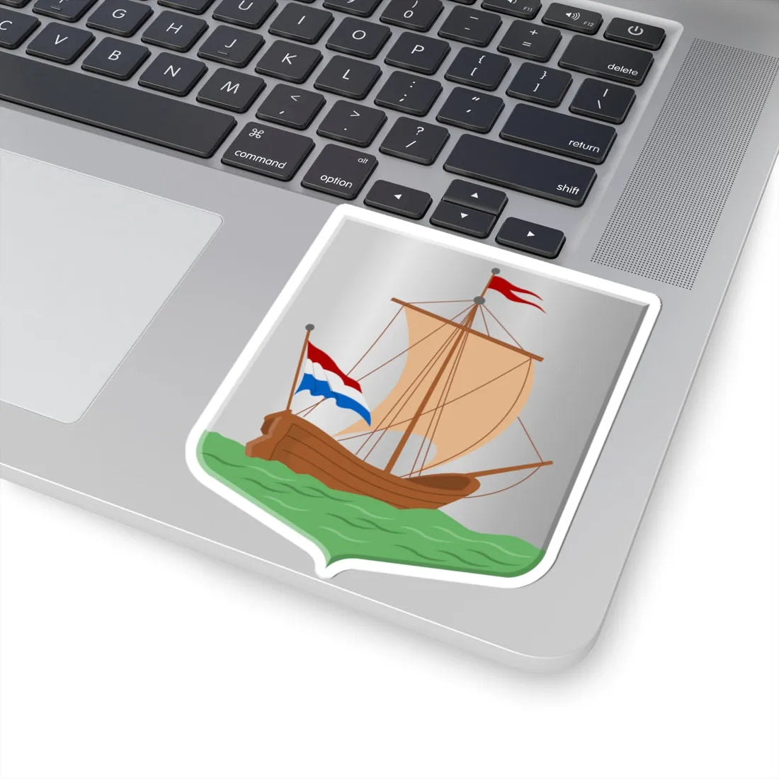 Vlieland wapen (Netherlands) (Coat of Arms) STICKER Vinyl Kiss-Cut Decal - The Sticker Space