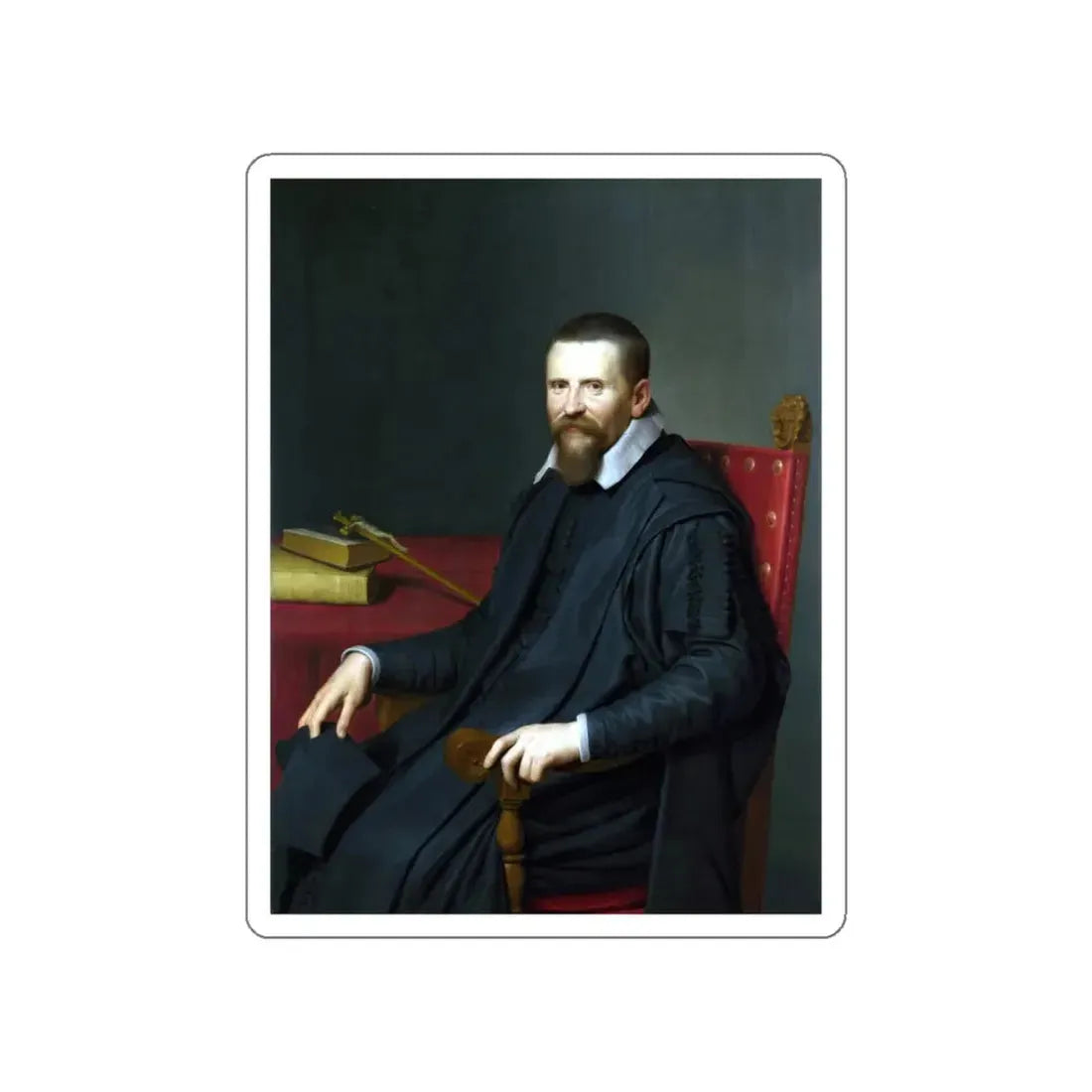 VLIET, Willem van der - Portrait of Suitbertus Purmerent (Artwork) STICKER Vinyl Die-Cut Decal White Die-Cut 5 Inch - The Sticker Space