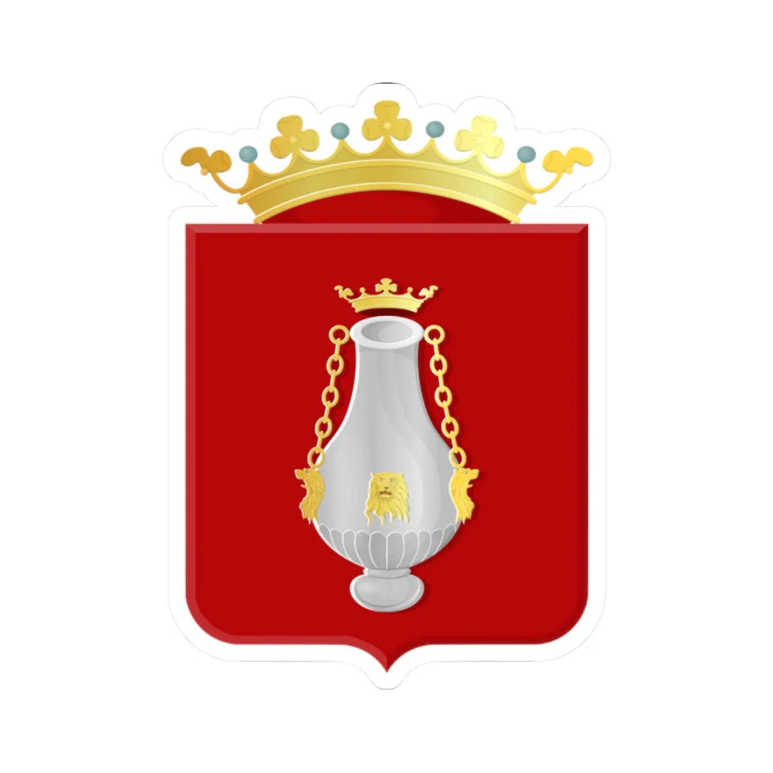 Vlissingen wapen (Netherlands) (Coat of Arms) STICKER Vinyl Kiss-Cut Decal 2 Inch White - The Sticker Space