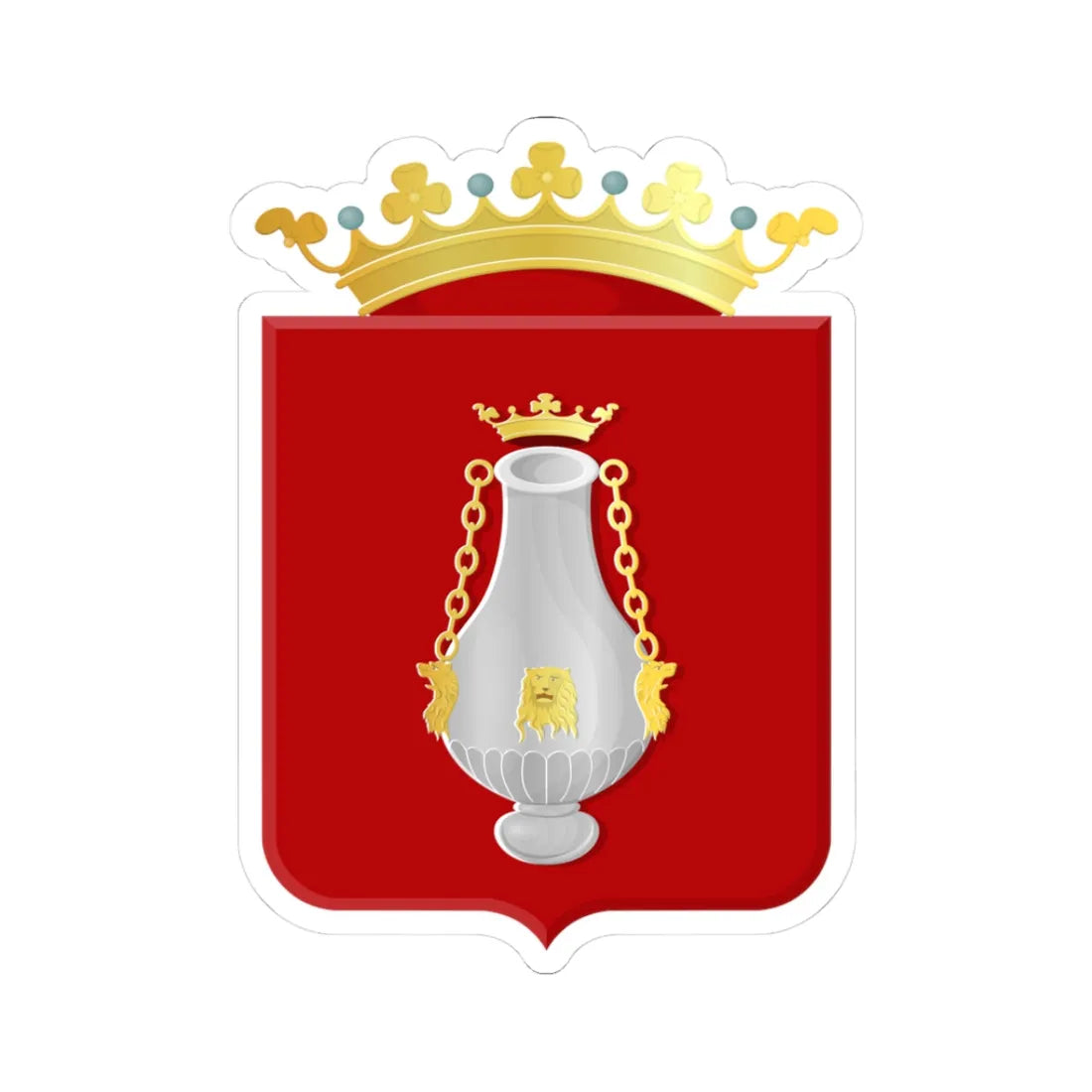 Vlissingen wapen (Netherlands) (Coat of Arms) STICKER Vinyl Kiss-Cut Decal 3 Inch White - The Sticker Space