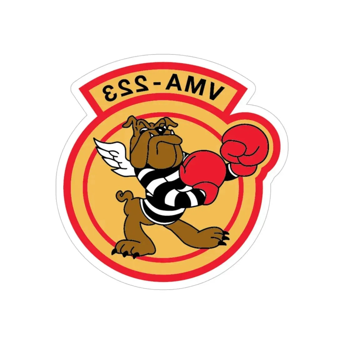 VMA 223 (USMC) REVERSE PRINT Transparent Die-Cut STICKER 5 Inch Die-Cut Transparent - The Sticker Space