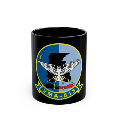 VMA 513 (USMC) Black Coffee Mug-11oz-The Sticker Space